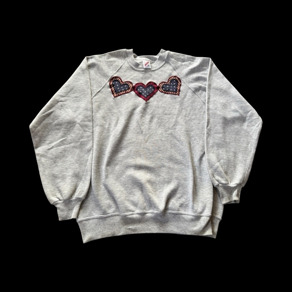 Vintage 80s 90s Crewneck Sweater Jerzees Adult Size XL Ash Gray